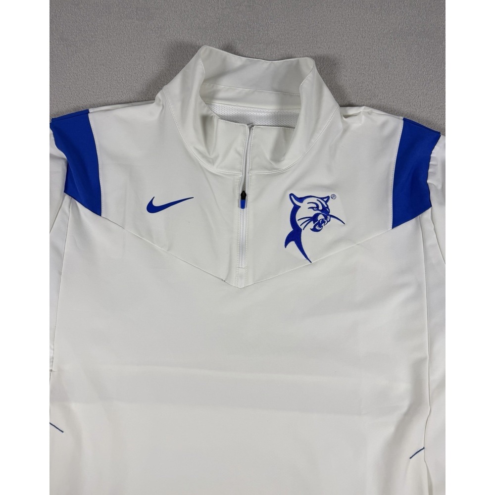 Nike Team Quarter-Zip Pullover Jacket White Blue Mens XL Dri-FIT - Picture 7 of 16
